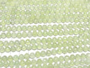 [Video]High Quality! Prehnite AAA- 128Faceted Round 5.5mm 1strand beads (aprx.15inch/37cm)