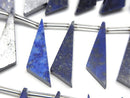 [Video]Lapislazuli AAA- Flat Triangle 20x6x3mm 1strand (8pcs )