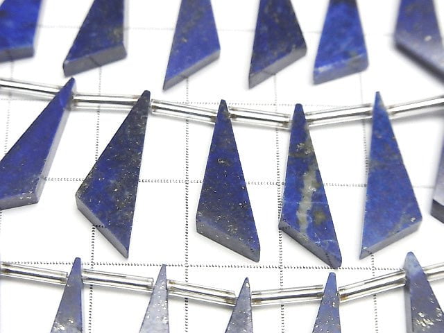 [Video]Lapislazuli AAA- Flat Triangle 20x6x3mm 1strand (8pcs )