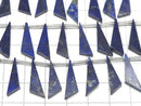 [Video]Lapislazuli AAA- Flat Triangle 20x6x3mm 1strand (8pcs )