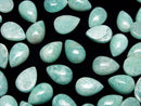 [Video] Amazonite AA++ Pear shape Cabochon 12x8mm 3pcs