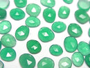 [Video] High Quality Green Onyx AAA Undrilled Freeform Single Sided Rose Cut 5pcs