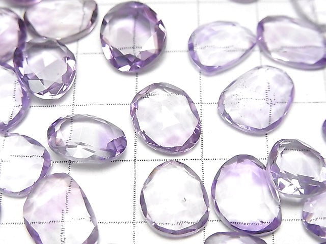 [Video] High Quality Amethyst AAA Undrilled Freeform Single Sided Rose Cut 5pcs