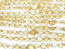 [Video]High Quality Citrine AA++ Faceted Nugget 1strand beads (aprx.7inch/18cm)