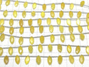 [Video] Yellow color Chalcedony AAA Marquise Faceted Briolette 12x6mm 1strand (12pcs)