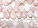 [Video] Pink Opal AAA- Pear shape (Smooth) half or 1strand beads (aprx.7inch/17cm)