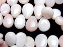 [Video] Pink Opal AAA- Pear shape (Smooth) half or 1strand beads (aprx.7inch/17cm)