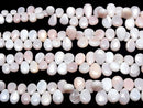 [Video] Pink Opal AAA- Pear shape (Smooth) half or 1strand beads (aprx.7inch/17cm)