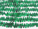 [Video] High Quality Green Onyx AAA Drop (Smooth) half or 1strand beads (aprx.7inch / 18cm)