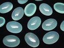 [Video] Sea Blue Chalcedony AAA Oval Cabochon 18x13mm 2pcs