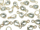[Video]High Quality Green Amethyst AAA Bezel Setting Pear shape Faceted 8x6mm 18KGP 4pcs