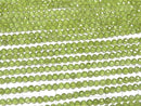 [Video]High Quality! Peridot AAA Faceted Round 4mm half or 1strand beads (aprx.15inch/37cm)