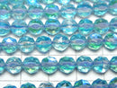 High Quality! 1strand $7.79! Aqua Blue Luna Flash