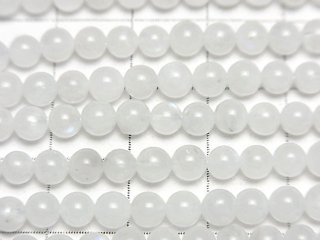 [Video] Rainbow Moonstone AA + Round 4mm 1strand beads (aprx.15inch / 38cm)