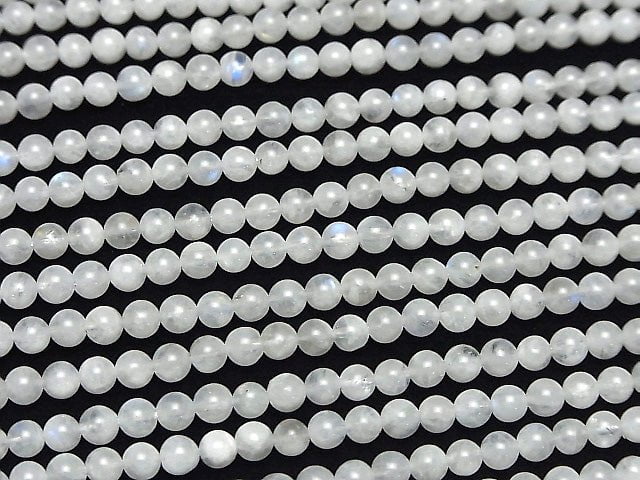 [Video] Rainbow Moonstone AA + Round 4mm 1strand beads (aprx.15inch / 38cm)