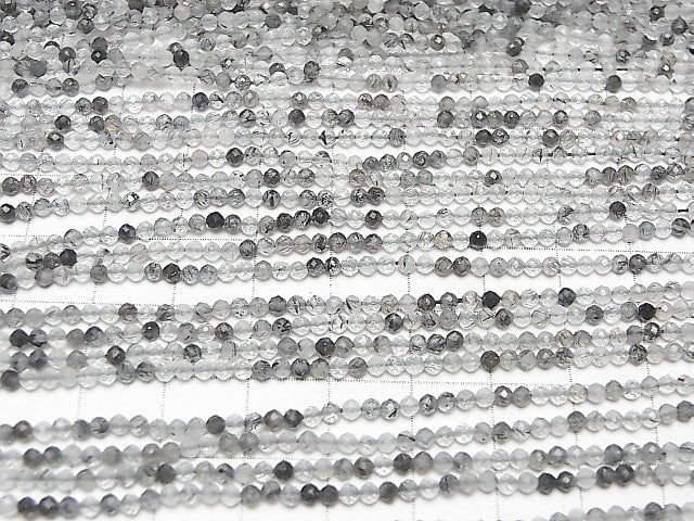 [Video] High Quality! 1strand $6.79! Tourmaline Quartz AA ++ Faceted Round 2mm 1strand beads (aprx.15inch / 37cm)