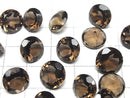 [Video] High Quality Smoky Quartz AAA Undrilled Brilliant Cut 11x11mm 5pcs