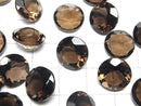 [Video] High Quality Smoky Quartz AAA Undrilled Brilliant Cut 12x12mm 3pcs