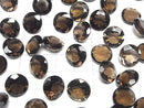 [Video] High Quality Smoky Quartz AAA Undrilled Brilliant Cut 12x12mm 3pcs