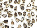 [Video]High Quality Smoky Quartz AAA Bezel Setting Pear shape Faceted 9x6mm 18KGP 2pcs