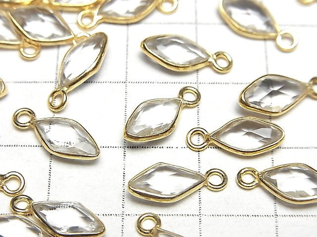 [Video]High Quality Crystal AAA Bezel Setting Diamond Shape 11x6mm 18KGP 3pcs