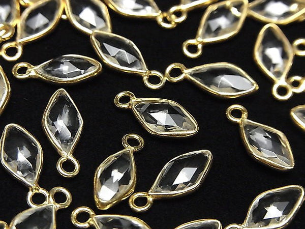 [Video]High Quality Crystal AAA Bezel Setting Diamond Shape 11x6mm 18KGP 3pcs