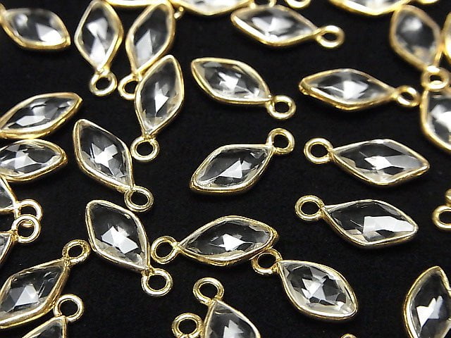 [Video]High Quality Crystal AAA Bezel Setting Diamond Shape 11x6mm 18KGP 3pcs