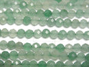 [Video]High Quality! Green Aventurine Faceted Round 4mm 1strand beads (aprx.15inch/37cm)