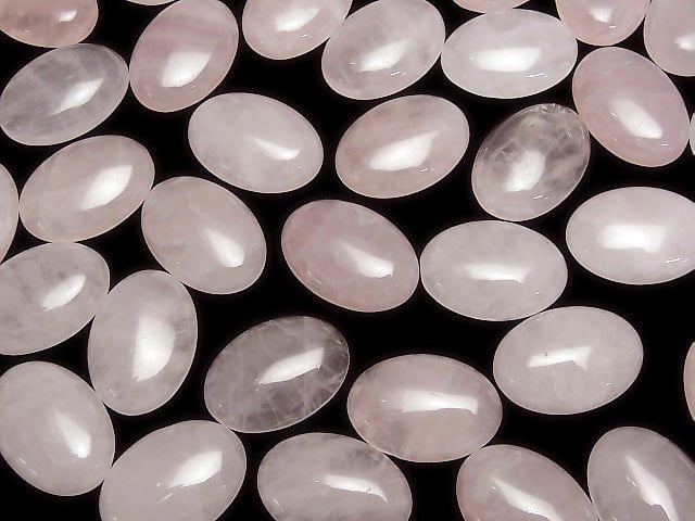 [Video] Rose Quartz AA++ Oval  Cabochon 25x18mm 2pcs