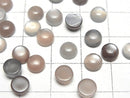Gray Moonstone AAA Round Cabochon 6x6mm 10pcs