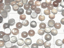Gray Moonstone AAA Round Cabochon 6x6mm 10pcs