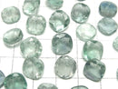 [Video]High Quality Green Fluorite AAA- Loose stone Square Faceted 10x10mm 2pcs
