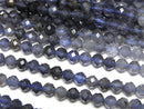 [Video] High Quality! Iolite AA+ Faceted Round 4mm 1strand beads (aprx.15inch / 38cm)