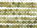[Video] High Quality! Grossular Garnet AA++ Faceted Round 4mm 1strand beads (aprx.15inch / 37cm)