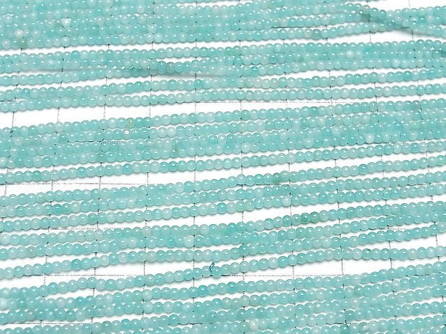 Brazilian Amazonite AAA- Round 2mm 1strand beads (aprx.15inch/37cm)