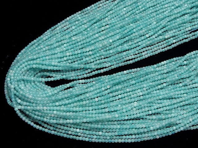 Brazilian Amazonite AAA- Round 2mm 1strand beads (aprx.15inch/37cm)