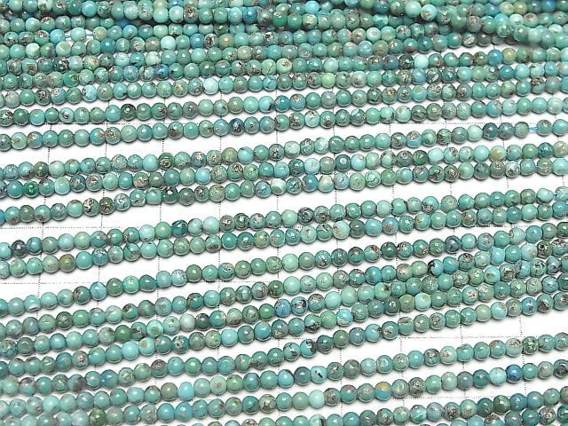 [Video] Turquoise AA+ Round 3mm 1strand beads (aprx.15inch / 38cm)