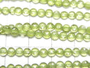 [Video]High Quality! Peridot AAA- Faceted Coin 4x4x2mm 1strand beads (aprx.15inch/36cm)
