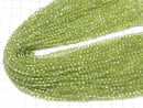 [Video]High Quality! Peridot AAA- Faceted Coin 4x4x2mm 1strand beads (aprx.15inch/36cm)