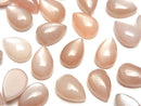[Video] Peach Moonstone AAA- Pear shape Cabochon 12x8mm 3pcs