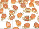 [Video] High Quality Carnelian AAA Bezel Setting Pear shape Faceted 8x6mm 18KGP 2pcs