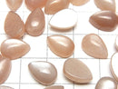 [Video] Peach Moonstone AAA- Pear shape Cabochon 12x8mm 3pcs