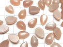 [Video] Peach Moonstone AAA- Pear shape Cabochon 12x8mm 3pcs