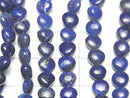 [Video] Lapis lazuli AA++ Vertical Hole Heart 6x6mm half or 1strand beads (aprx.6inch / 16cm)
