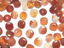 [Video] Mixed Carnelian Loose stone Square Faceted 6x6mm 10pcs