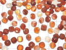 [Video] Mixed Carnelian Loose stone Square Faceted 6x6mm 10pcs