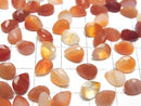 [Video] Mixed Carnelian Loose stone Pear shape Faceted 8x6mm 10pcs