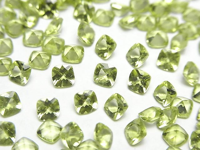 [Video] High Quality Peridot AAA Loose stone Square Faceted 4x4mm 10pcs