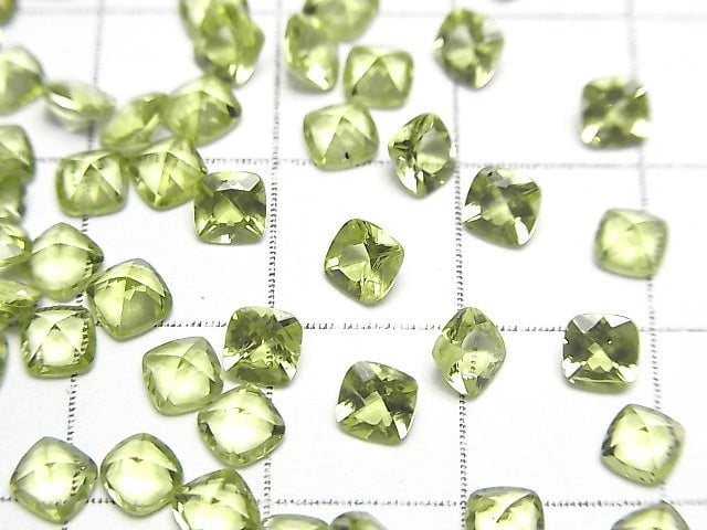 [Video] High Quality Peridot AAA Loose stone Square Faceted 4x4mm 10pcs