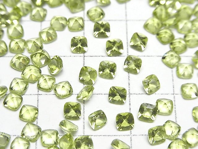 [Video] High Quality Peridot AAA Loose stone Square Faceted 4x4mm 10pcs